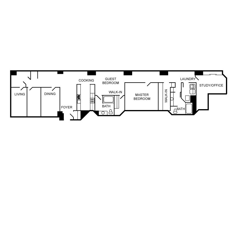 Floor plan layout diagram for c32